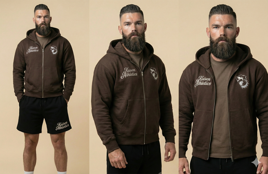 Fleece Zip-Up Boxy Hoodie