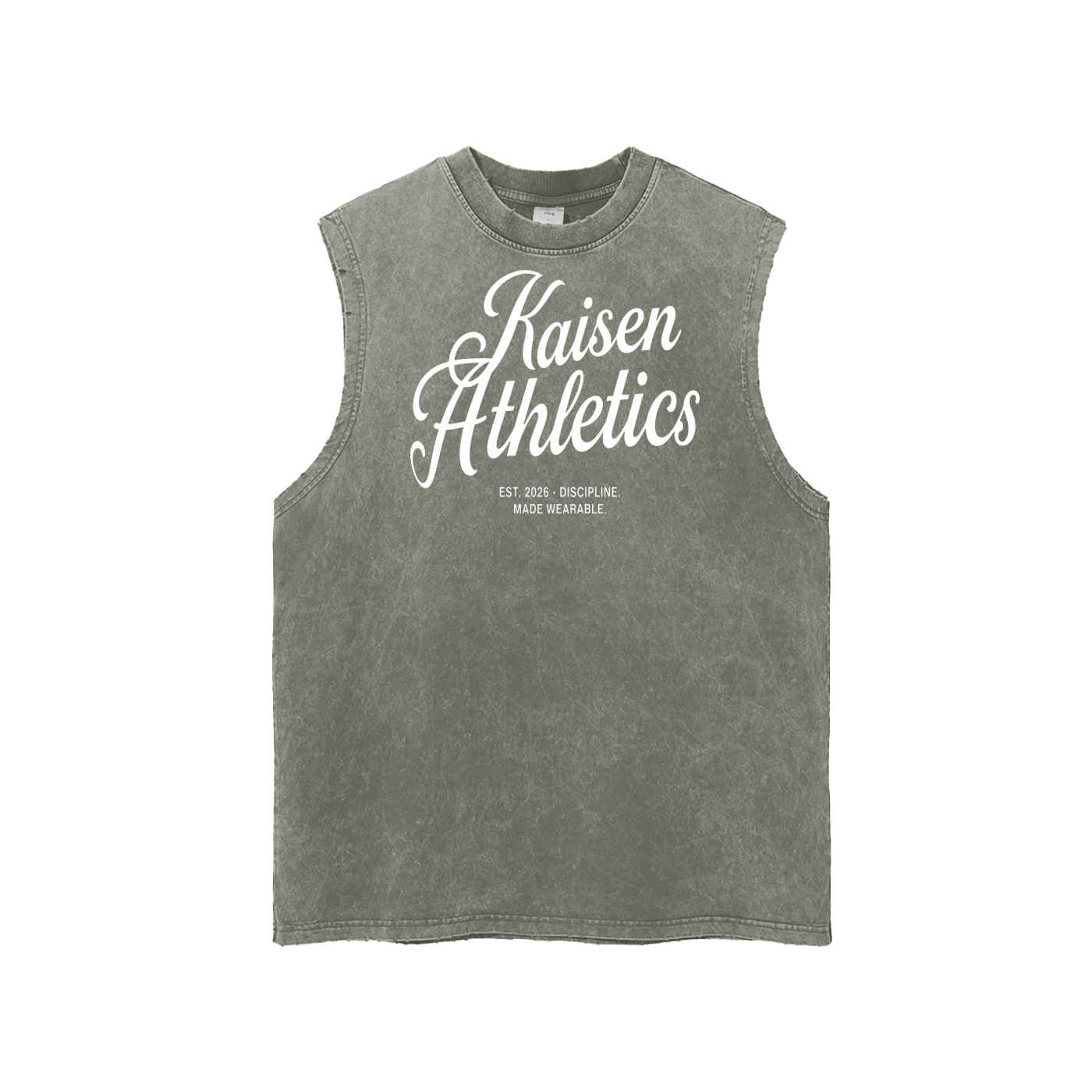 Snow Washed Frayed Hem Tank Top