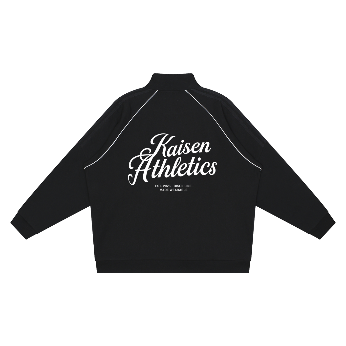 Reflection Striped Raglan Sleeve  Jacket